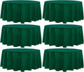 Round Tablecloth 6 Pack 90 Inch Dark Green Tablecloths Washable Decorative by AOCOZHomeLifeMuseum