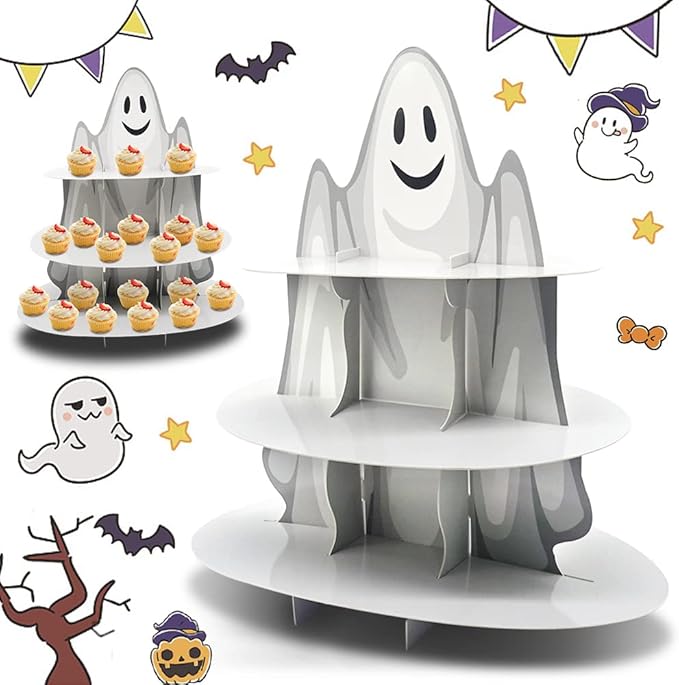 3-Tier Halloween Cupcake Stand Tower Halloween Castle Cake Stand Halloween - Image 4