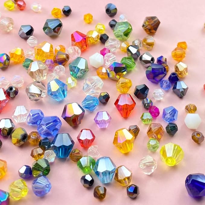 100pcs 8mm Bicone Crystal Glass Beads Loose Spacer Beads Faceted Craft Beads - Image 6