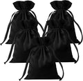 35pcs Black Satin Bags with Drawstring, 5x7 Inches Drawstring Gift Bags by Gbateri