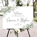 Greenery Wedding Welcome Sign, Eucalyptus Wedding Sign, Botanical Welcome by SZ-HaNoi