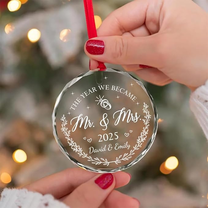 Personalized Wedding Christmas Ornaments - Image 5
