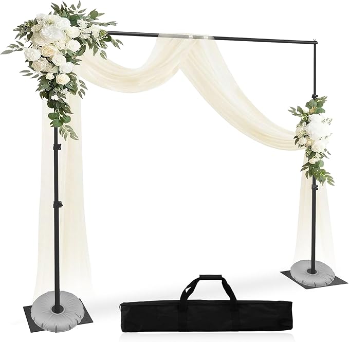 Jiang&Rong Backdrop Stand Kit - 10ft x 8.5ft Adjustable Photo Background Stand by JiangRong