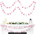 TBD Decor 2pk Pink Pom Pom Garland 13FT 4cm Large Felt Ball Garland Shower by TBDDECOR