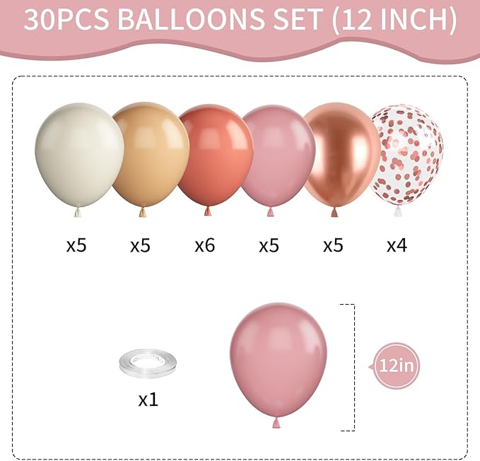 Dusty Pink Balloons - Image 3