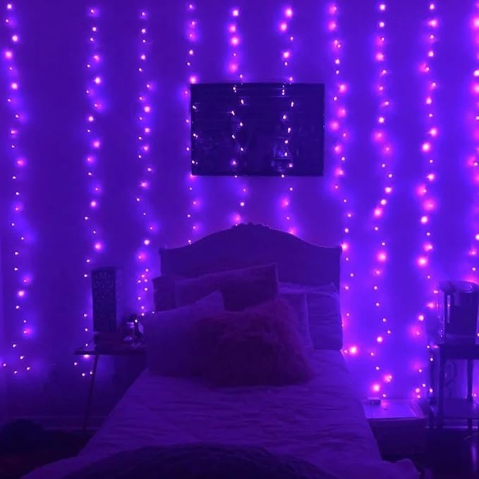 Dazzle Bright Curtain String Lights, 300 LED 9.8ft x 9.8ft 8 Lighting Modes - Image 4