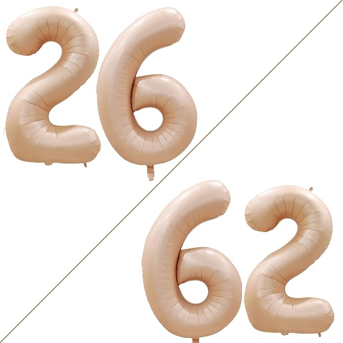 GOER Number 26 Balloons for 26th Birthday Party Decorations, 42 Inch Jumbo Foil by GOER