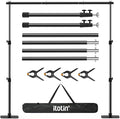 Pipe and Drape Backdrop Stand Kit, 6.5ft x 10ft Adjustable Photo Background by ITOTIN