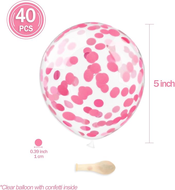 Pink Confetti Balloons - Image 2