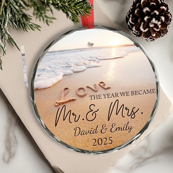 Personalized Wedding Christmas Ornaments - Image 4