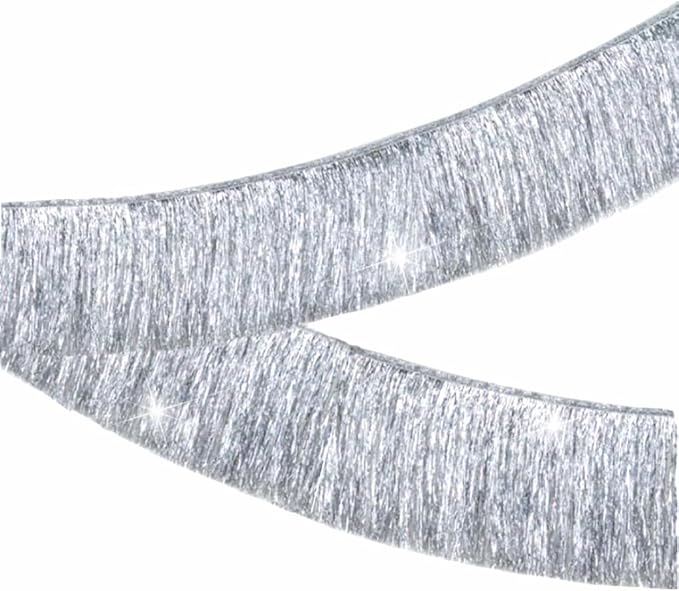 CC Wonderland Laser Silver Fringe Banner - 5 Ft.Pack of 2 by CC+Wonderland
