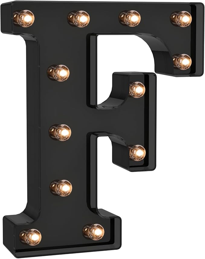 Foaky Black LED Letter Lights for Room Decor by Foaky