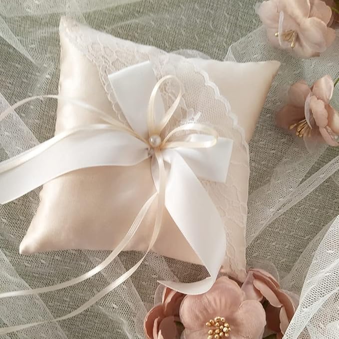 LUOZZY Wedding Ring Bearer Pillow Cushion - Image 4