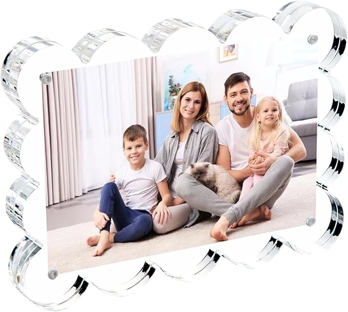 5x7 Inch Magnetic Acrylic Picture Frame, 10+10mm Thick Block, Double Sided by Ruiqilin