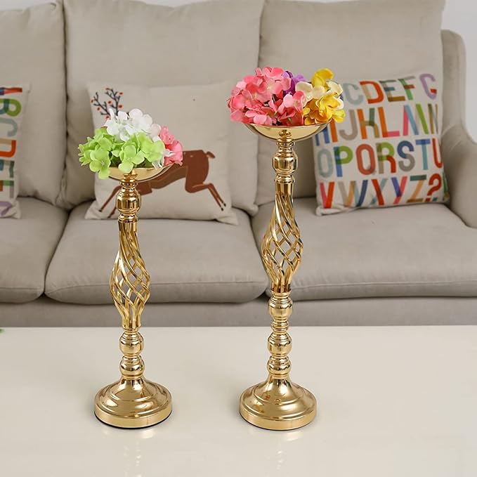 2 Pcs Wedding Centerpieces for Reception Tables, Twist Candleholders Stands - Image 6