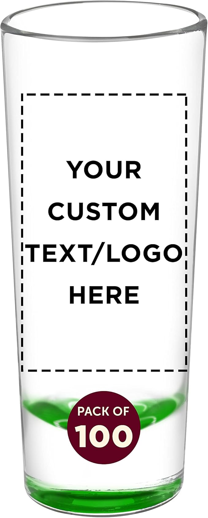 Custom Cordial Shooter Shot Glasses 2 oz. Set of 100, Personalized Bulk Pack by DISCOUNTPROMOS