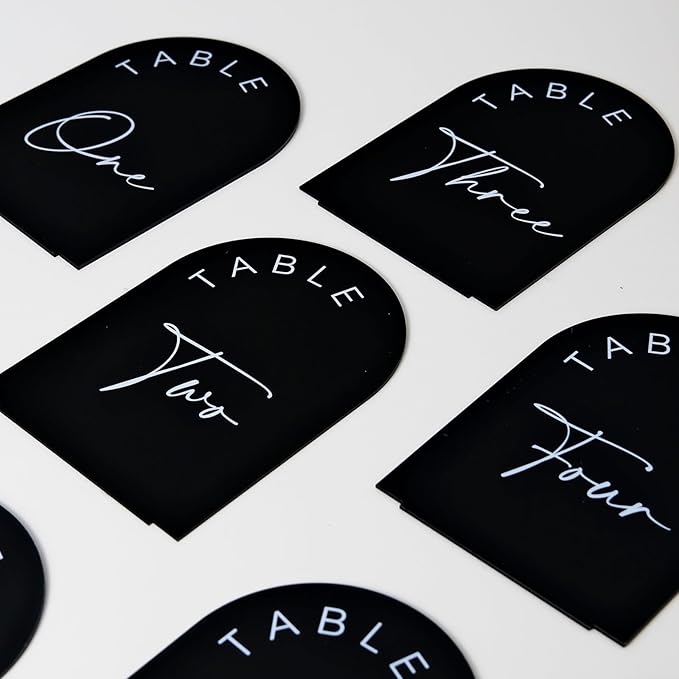 Black Arch Wedding Table Numbers - Image 4