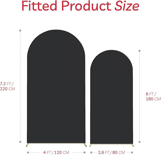 Set of 2 Arch Backdrop Cover, High Elastic Wrinkle-Resistant Arch Cover - Image 5