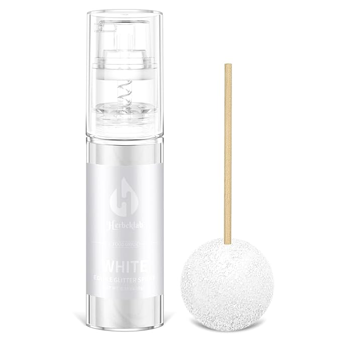 White Edible Glitter Spray by Herbeklab
