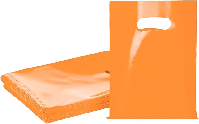 Orange 100 PCS Small Gift Bags, Treat Retail Pouches by VieFantaisie