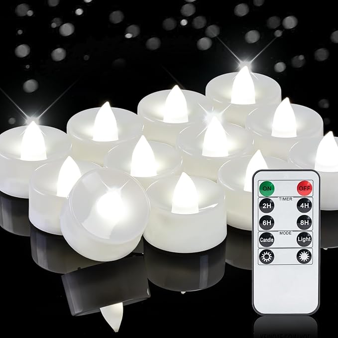 Homemory 12pcs Flameless LED Tea Lights by Homemory