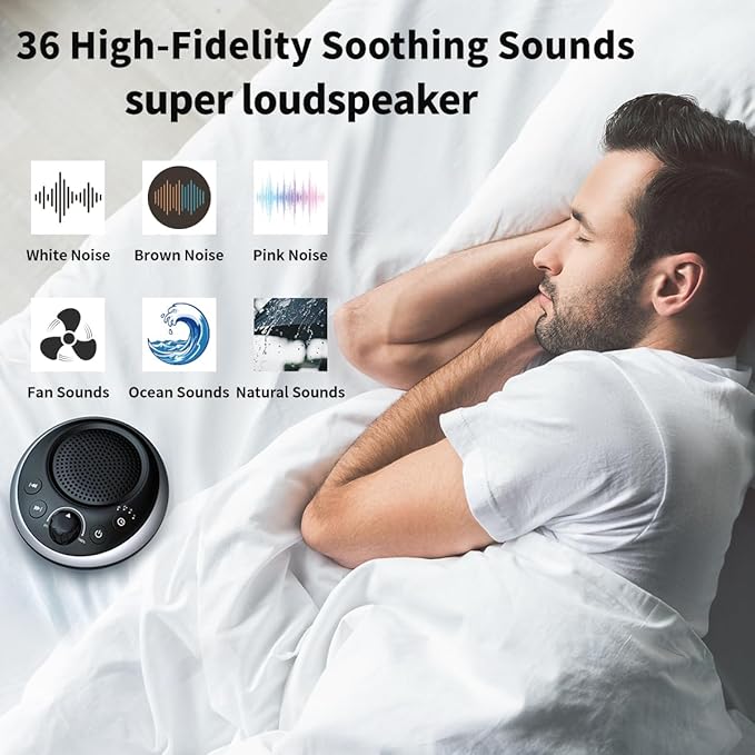 Sound Machine Loud White Noise Machine Nonstop Brown Noise Machine 30 Soothing - Image 2