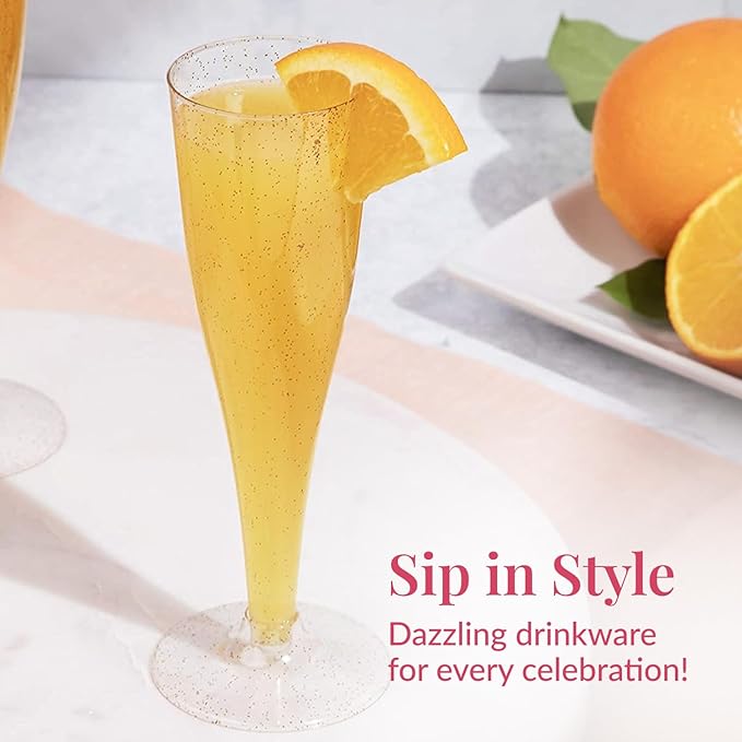 Prestee 24 Plastic Champagne Flutes - Image 4