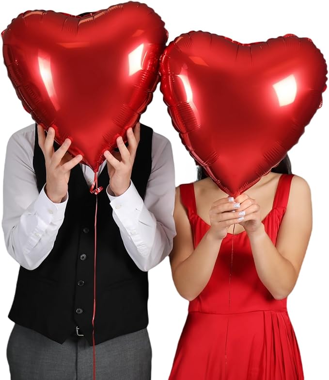 12Pcs 18 Inch Red, Hot Pink, Love Balloons - Image 4