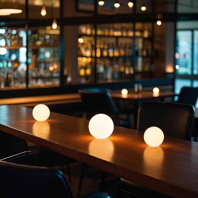 LED Ball Light, 6-inch Glowing Orb Light, Rechargeable Globe Lamp, Dimmable - Image 8