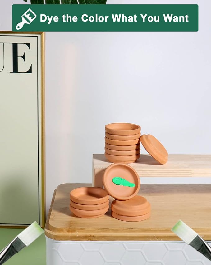 vensovo 2 Inch Terracotta Plant Saucer Pots Tray - Image 6