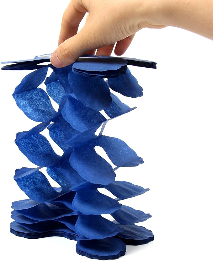 Navy-Blue White-Silver Party-Decorations Streamers Garland - Image 4