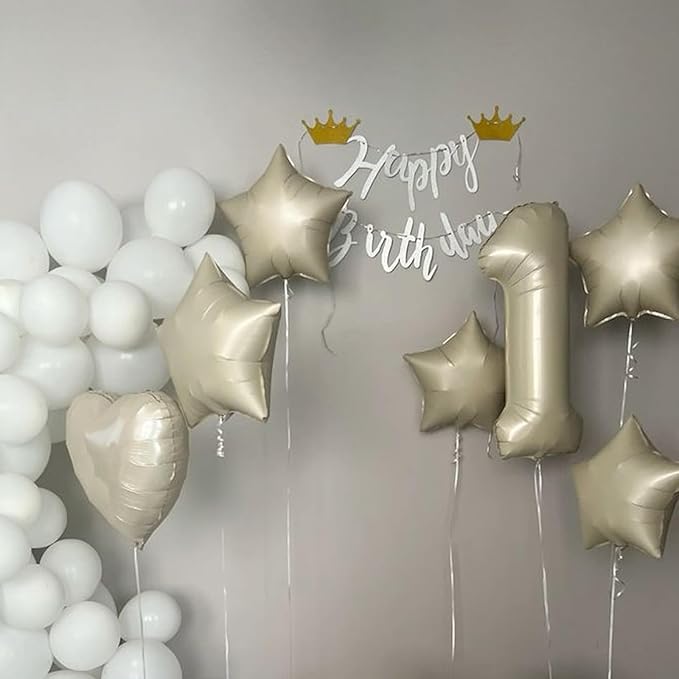 Cream Heart Balloons - Image 6