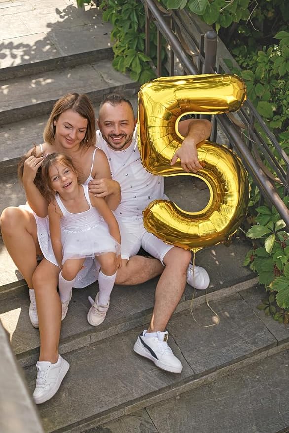 Gold Mylar Number 15 Balloon 40 inch, Number 15 Birthday Balloon - Image 5