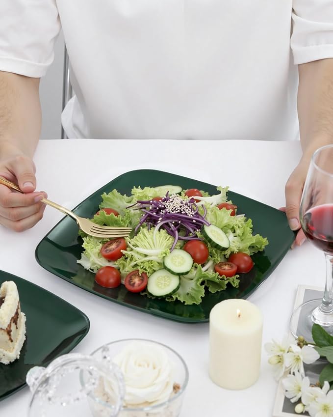 PULOTE 100PCS Green Plastic Plates - Image 6