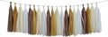 ZOOYOO Brown Tassel Garland Tissue Paper Tassel Banner, Boho Table Decor by ZOOYOO