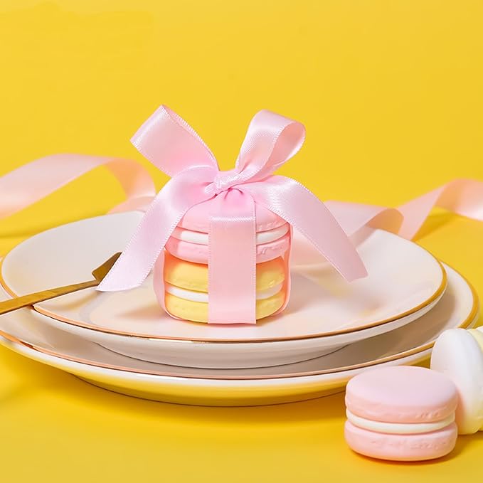 1/2 Inch Pink Satin Ribbon 50 Yards Solid Fabric Ribbons - Image 4