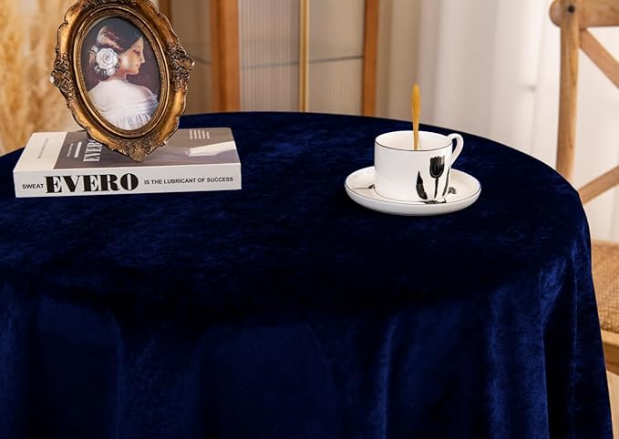 F-CHU Blue Tablecloth Thickset Velvet Tablecloth - Image 5