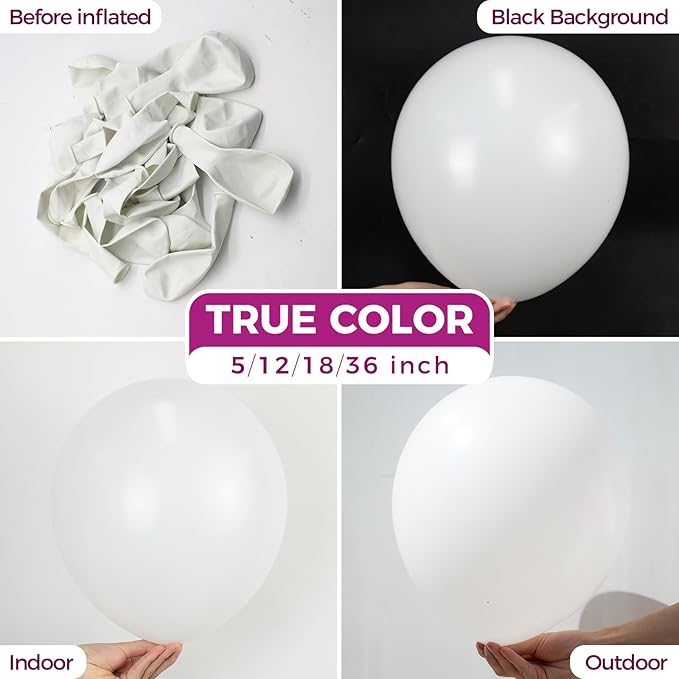 Bezente White Giant Balloons 36 Inch - Image 2