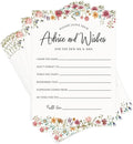 Printed Party Wedding Advice Cards – Wildflower Theme, Bridal Shower Games and by PrintedParty