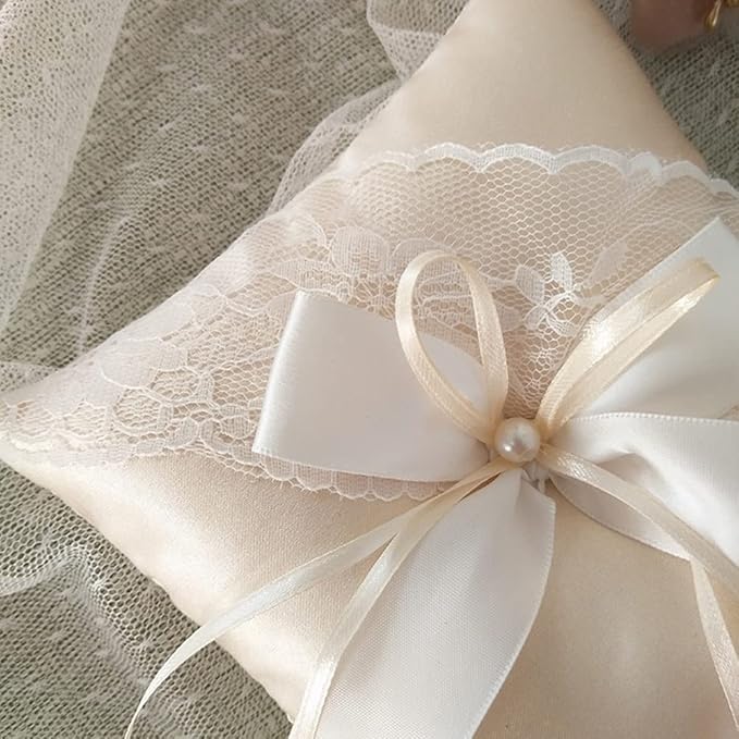 LUOZZY Wedding Ring Bearer Pillow Cushion - Image 3