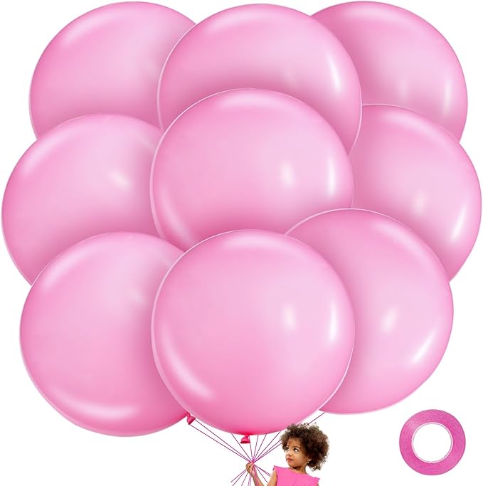 KAWKALSH Pink Balloons 9pcs 36 Inch Extra Large Big Jumbo Giant Matte Pink by %E7%AB%8B%E5%8D%B3%E8%B4%AD%E4%B9%B0