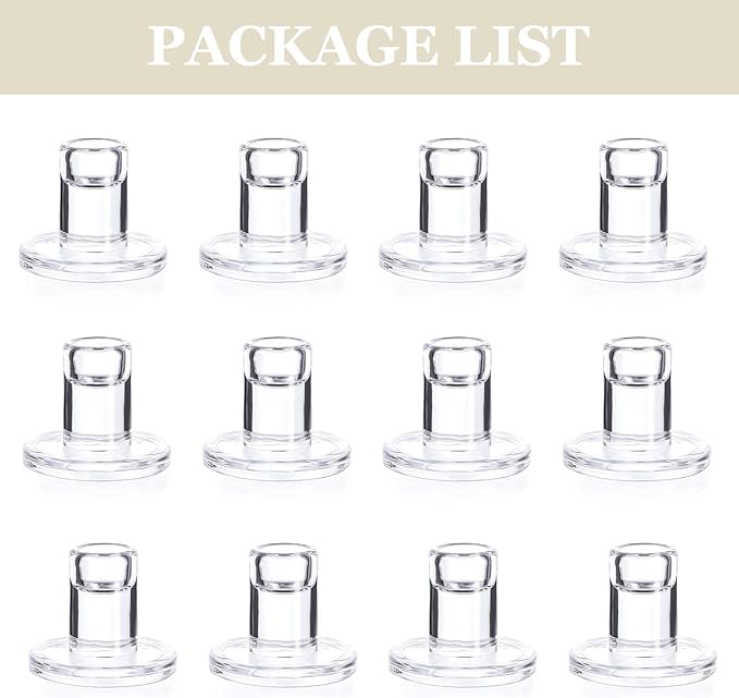 12-Pack Clear Taper Candle Holders, Glass Candlestick Holders - Image 7