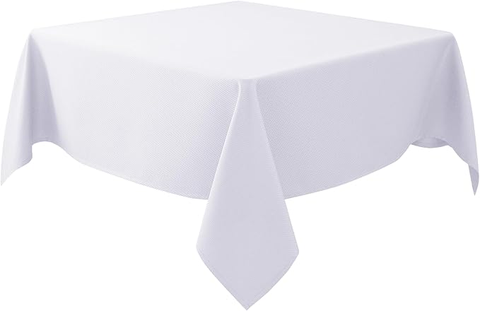 Biscaynebay Textured Fabric Square Tablecloths 60x60 Inches, Wedding and by Biscaynebay