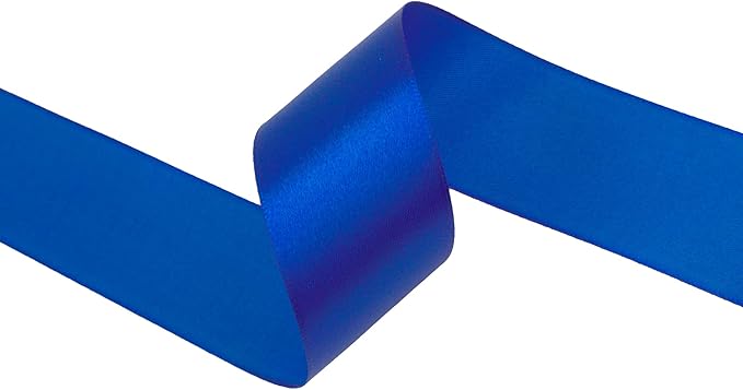 Dark Royal Blue Satin Ribbon 1-1/2 inch X Continuous 50 Yards, Single Face - Image 2