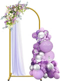 6 ft Arch Backdrop Stand, Wedding Arch Frame, Stable Metal Background Stand by Hemmotop