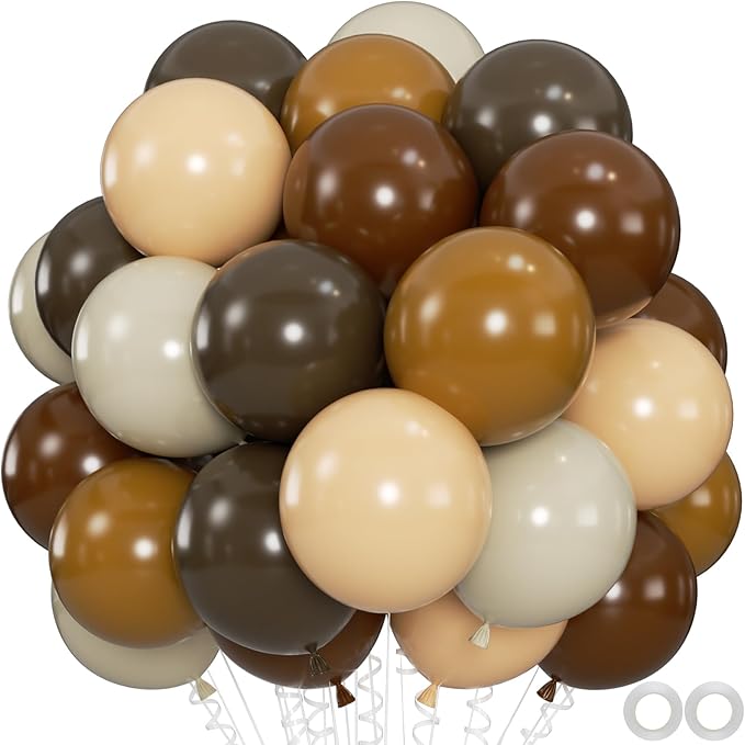100pcs Brown Balloons by OWPFJG