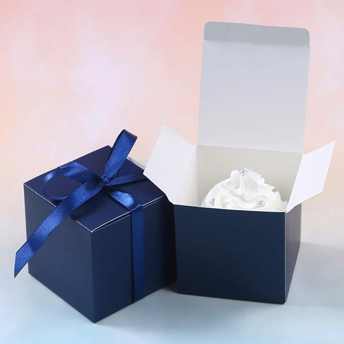 COTOPHER 60pcs Wedding Favor Boxes, Paper Gift Boxes 3x3x3 Inches Small Gift - Image 4