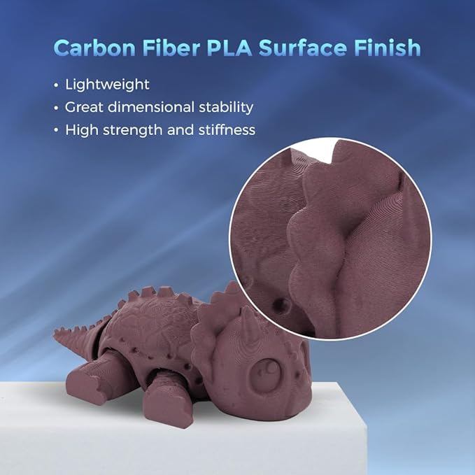FLASHFORGE Carbon Fiber PLA Filament 1.75mm, Carbon Fiber Reinforced PLA 3D - Image 4