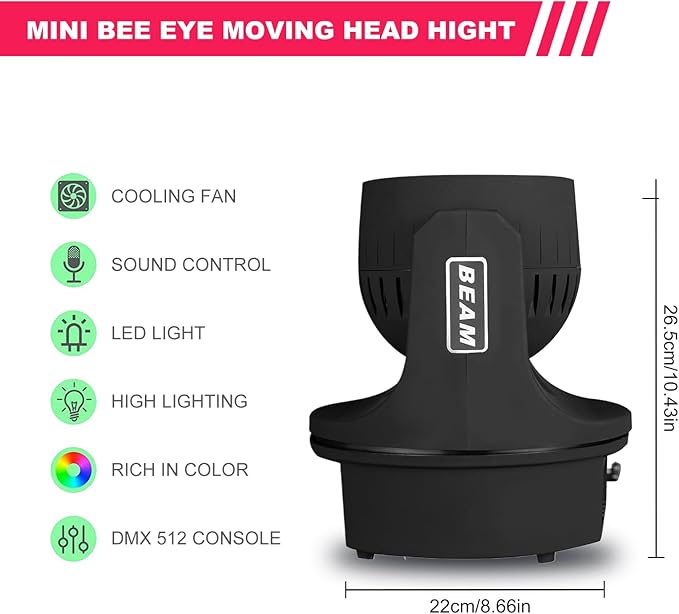 Moving Head Light 6x15W Mini Bee Eye Dj Light RGBW 4in1 LED Stage Lighting - Image 2