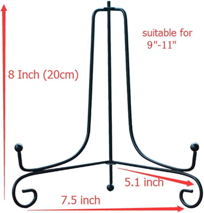 Iron Display Stand, Displays Picture Frames, Decorative Plates, Tablets and Art - Image 2
